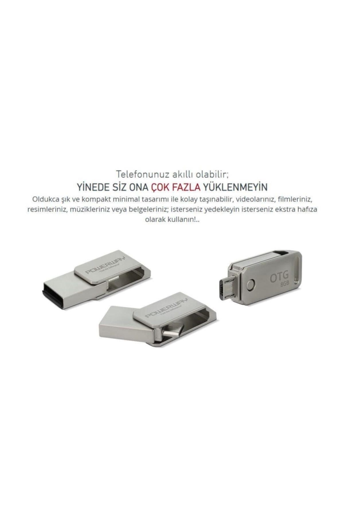 BLUPPLE Powerway 64gb Typ-c Girişli Otg Flash Bellek Usb 2.0 Gri Renk