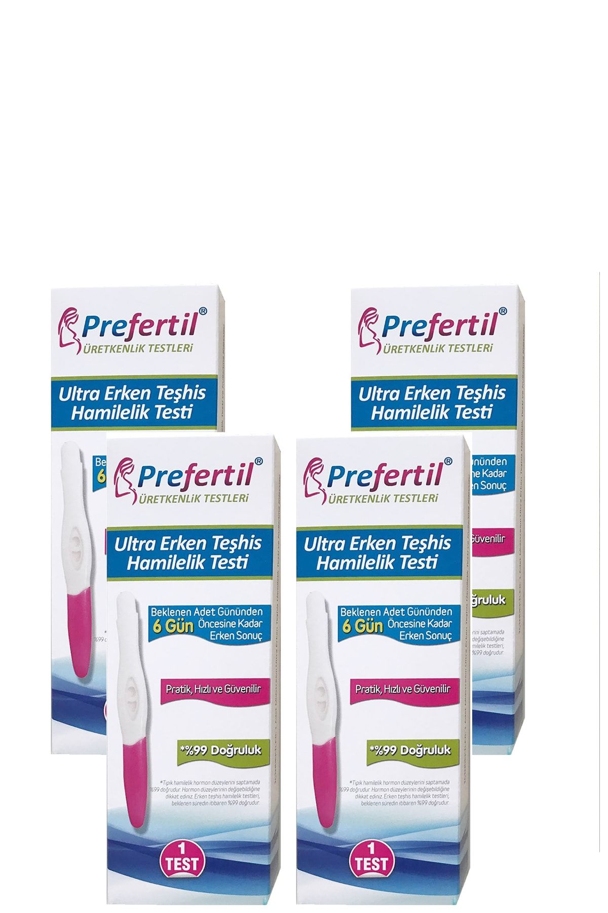 Prefertil Ultra Erken Gebelik Hamilelik Testi 4 Kutu