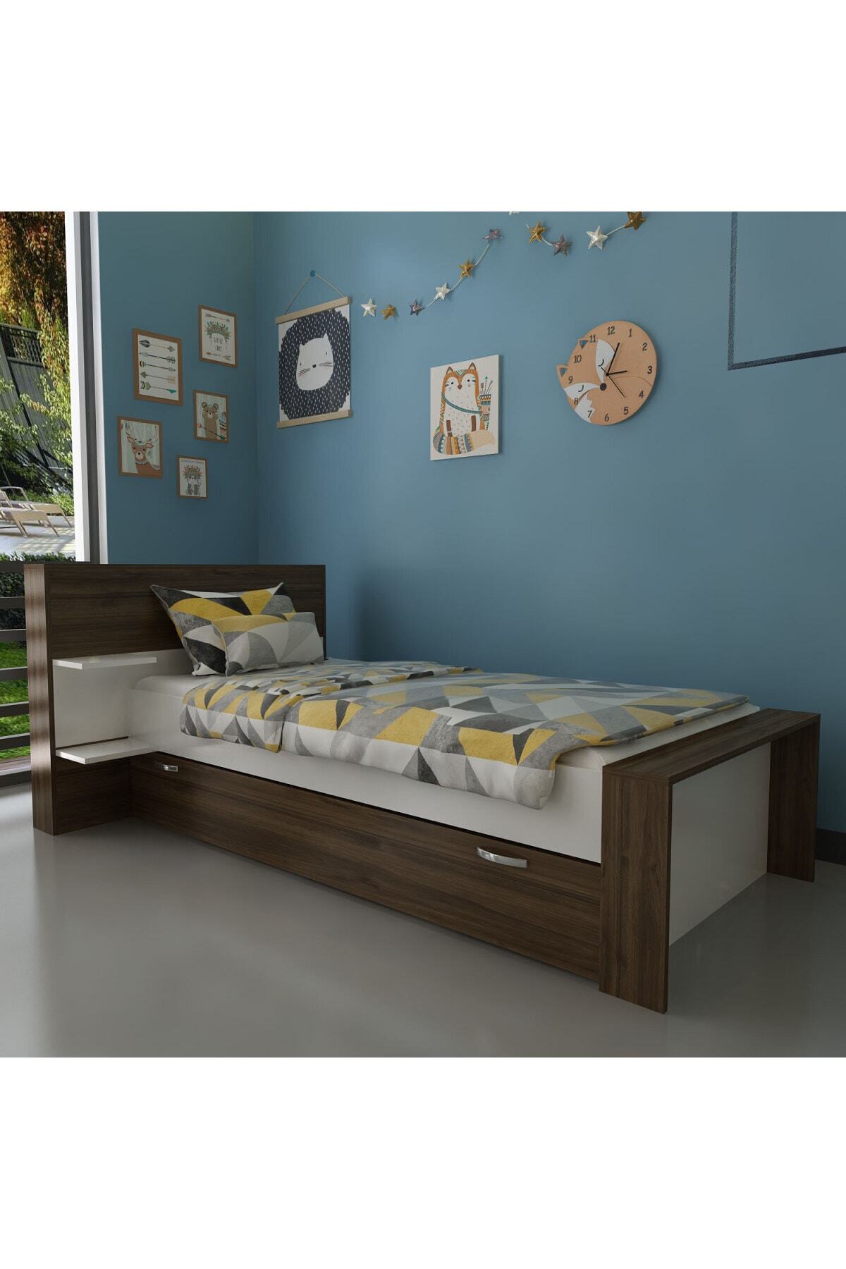 Myniture Trend Yavrulu Karyola Q4013-5 Beyaz Ceviz