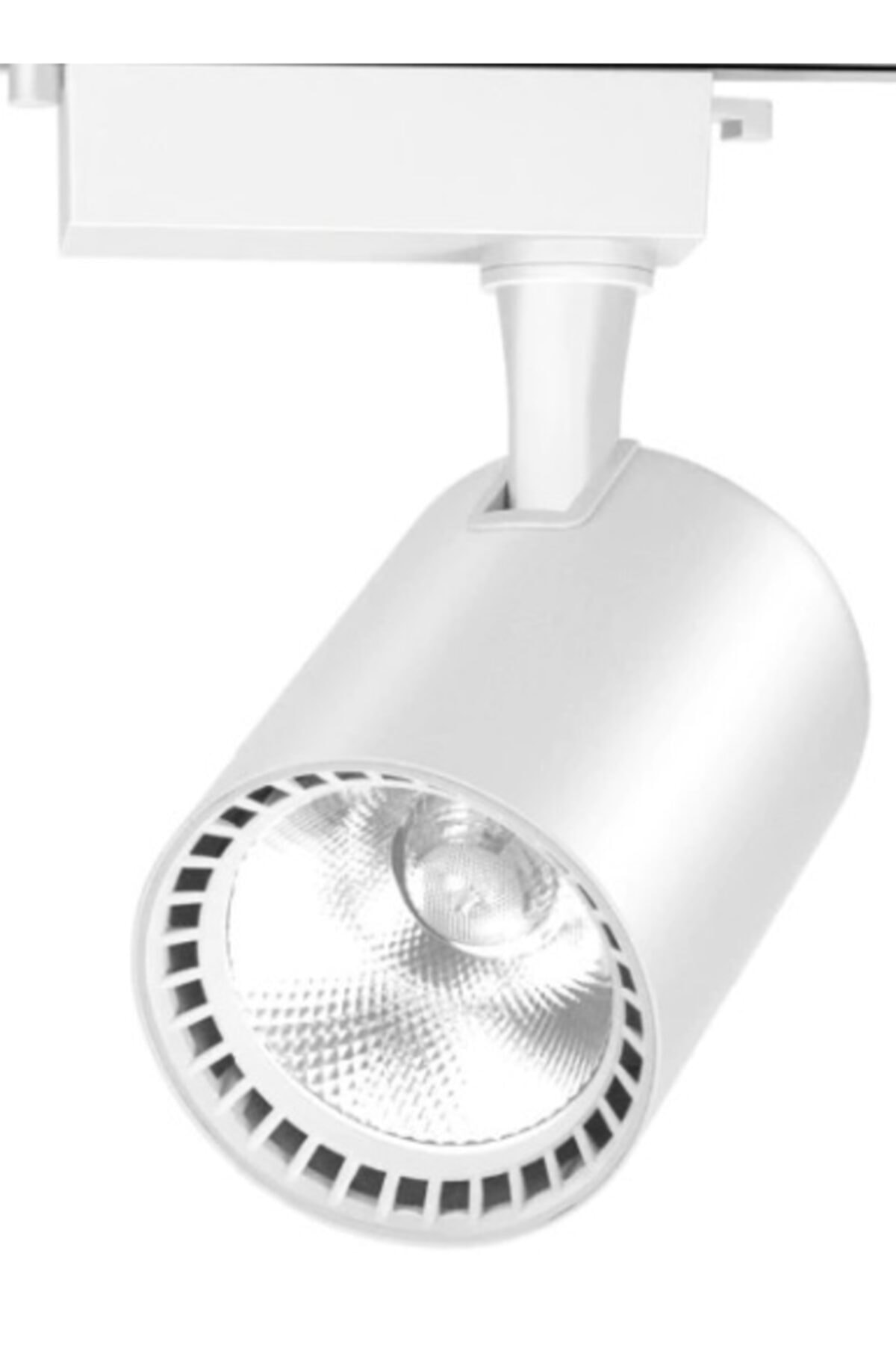 HESLIGHT HESLİGHT 10 Watt Cob Led Ray Spot Beyaz Kasa Armatür % 100 Alüminyum Kasa 6500K Beyaz Işık