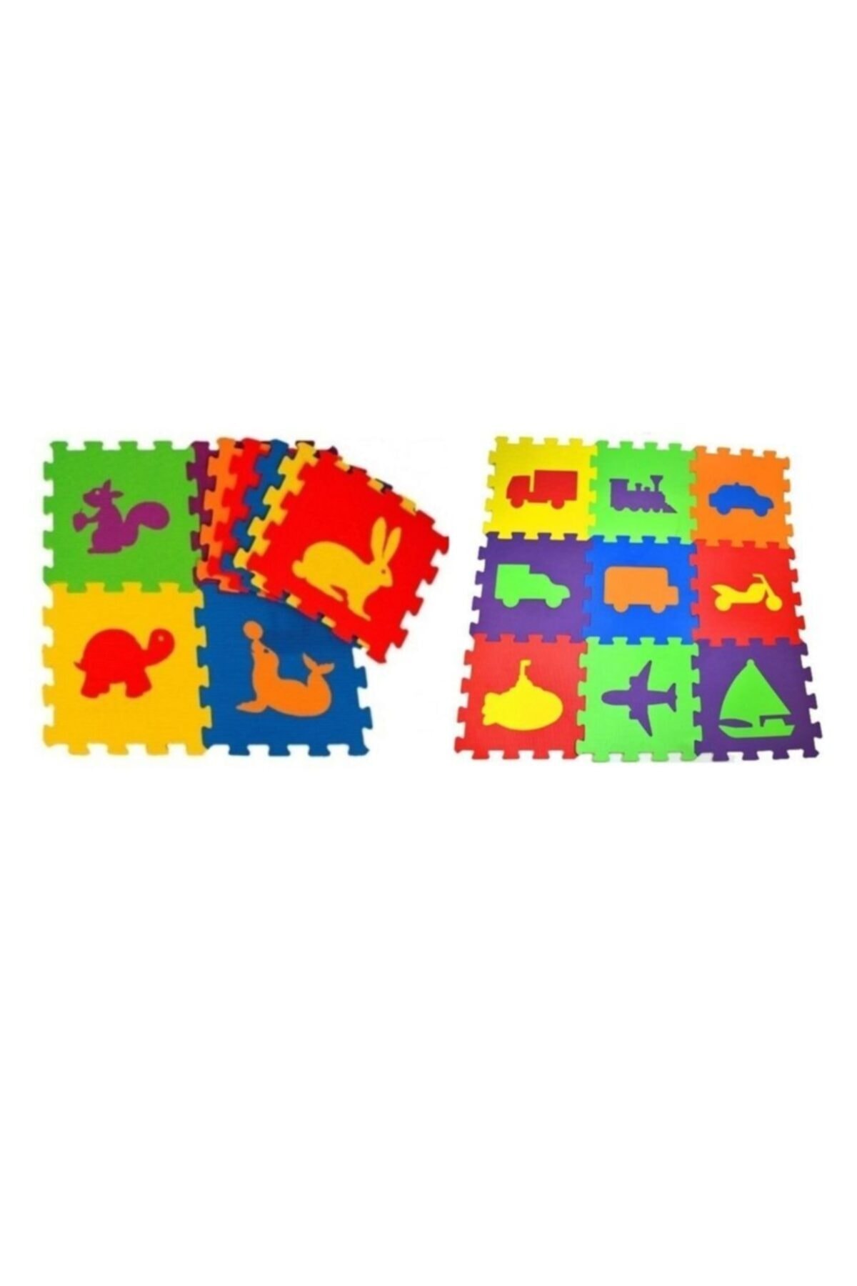 HAMİDİYE AMBALAJ Hayvanlar & Taşıtlar Eva Yer Matı 18 Parça