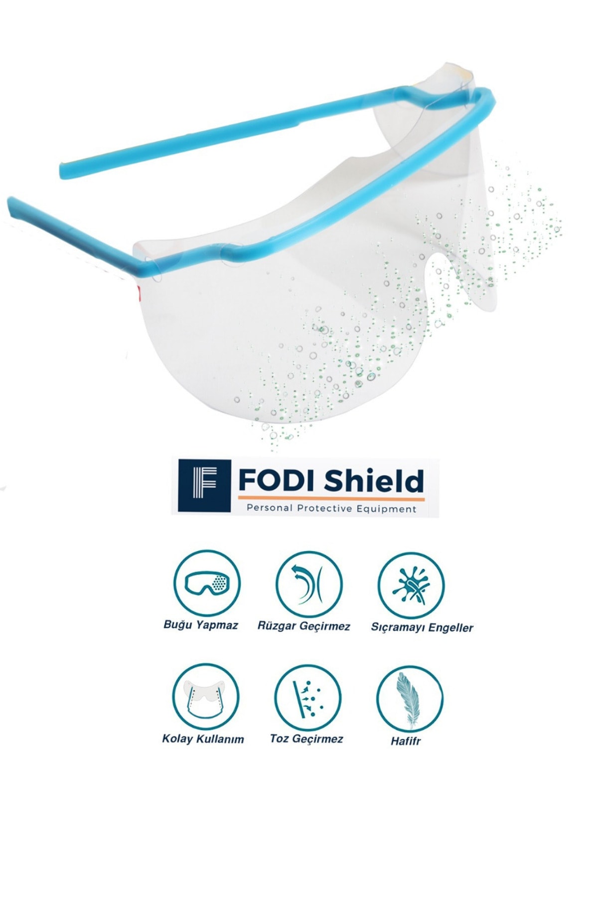 Fodi Kişisel Koruyucu Ekipman Koruyucu Gözlük 5'li Paket