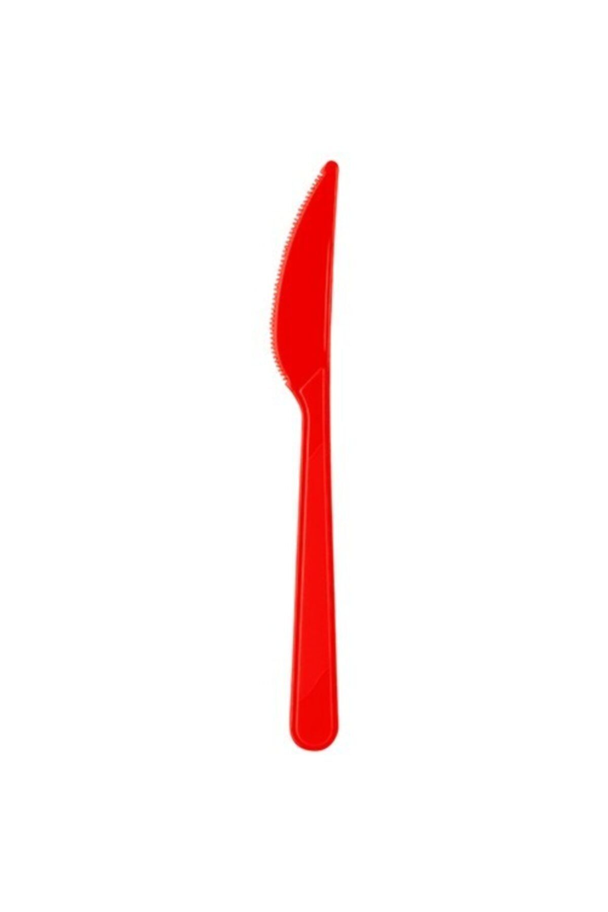 giftzone Kırmızı Sert Plastik Bıçak Tam 75 Adet