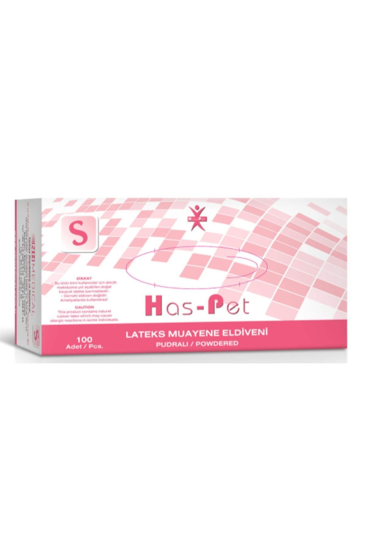 HasPet Eldiven Latex Pudralı Small 100'lü 2 Adet