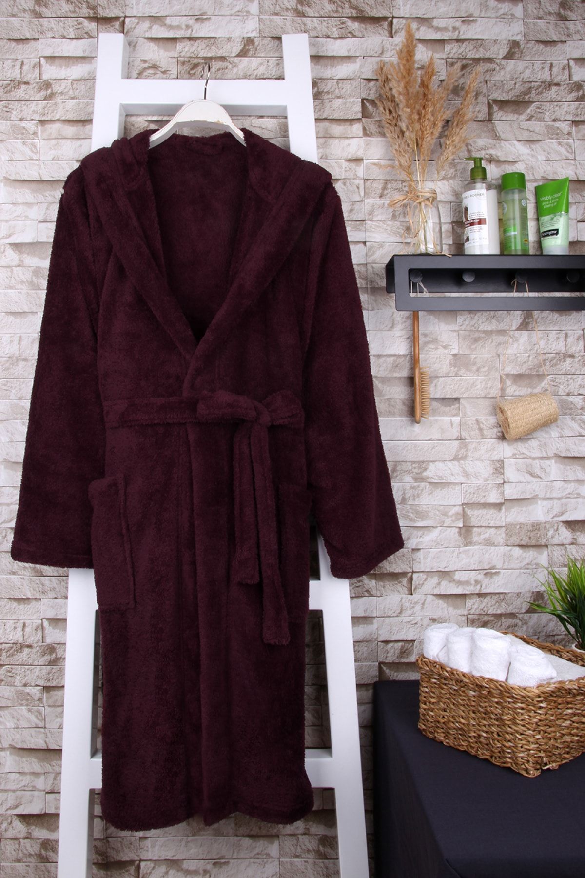 Baveno %100 Polyester Wellsoft Kapşonlu Sabahlık