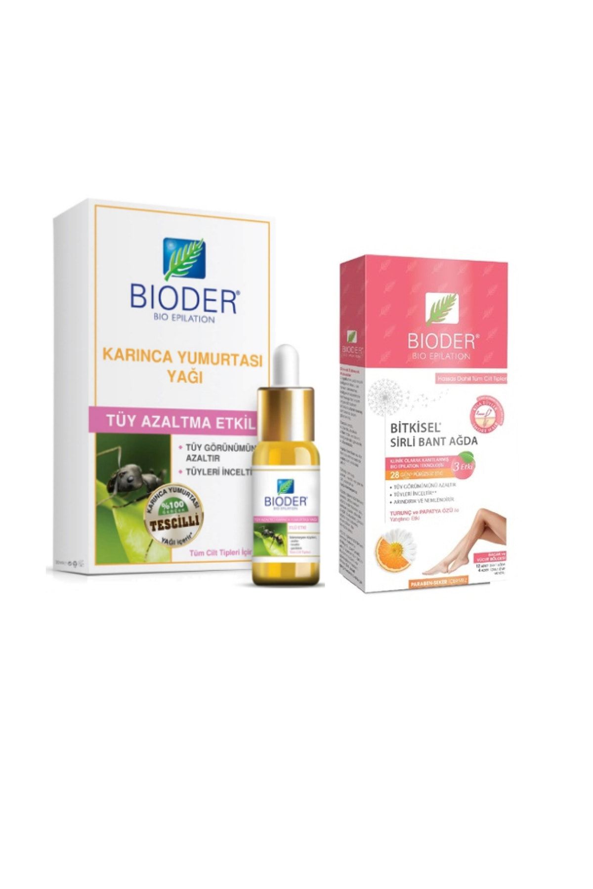 Bioder Karınca Yumurtası Yağı 30 Ml +tüy Azaltıcı Ağda Bandı 12 Adet