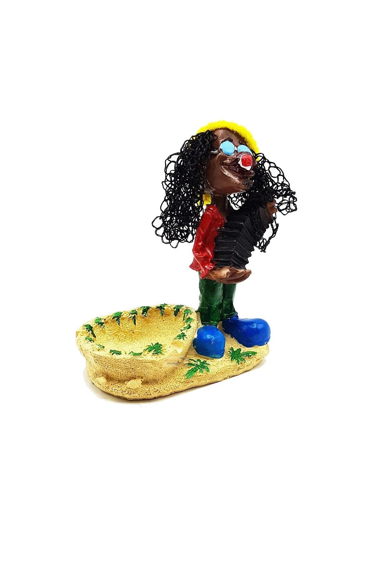 Dünyadan Hediyeler Bob Marley Figürlü Polyester Küllük 18 cm