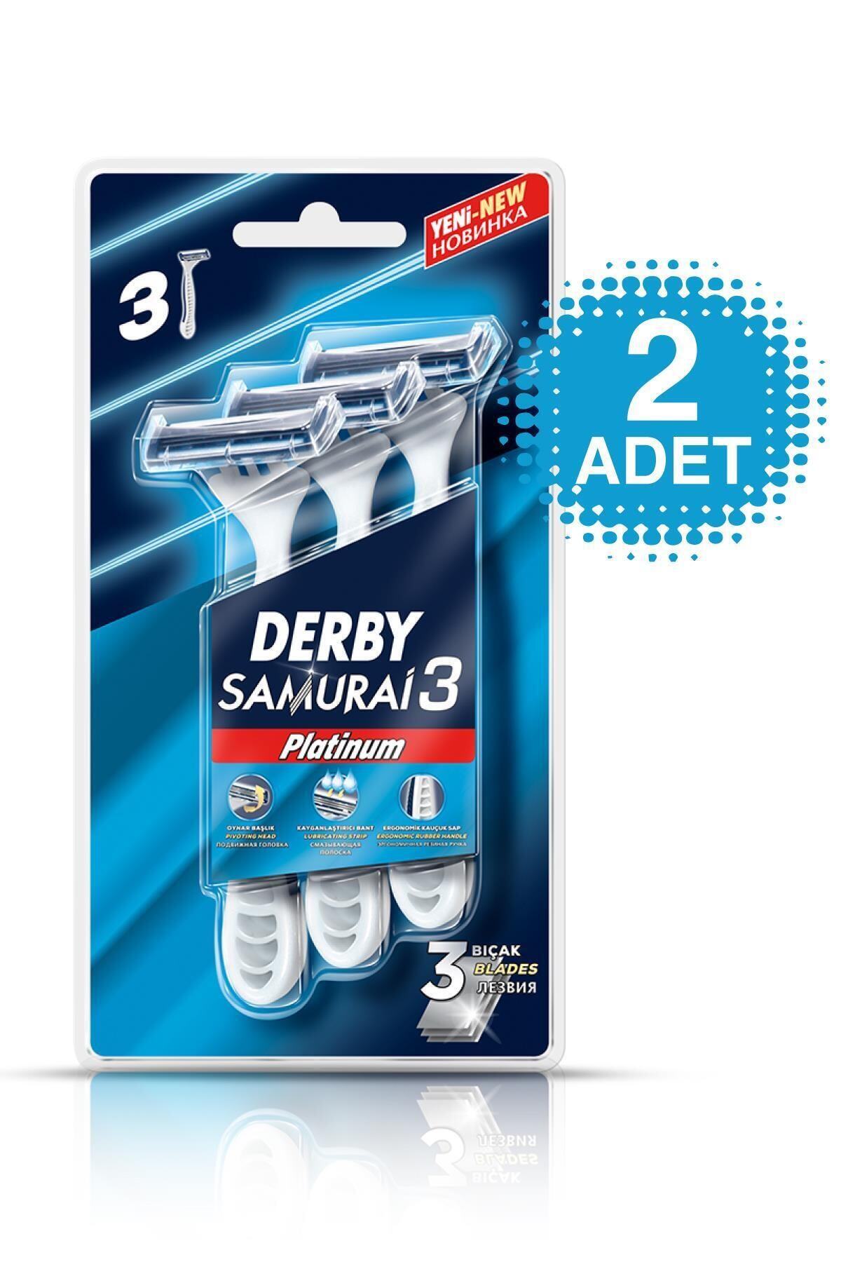 Derby Samurai Platinium 3 Bıçaklı 3' Lü Blister