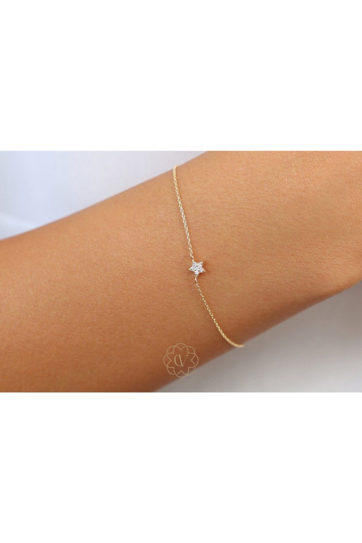 Yılmaz Kuyumculuk 14k Pırlanta Yıldız Charm Bileklik