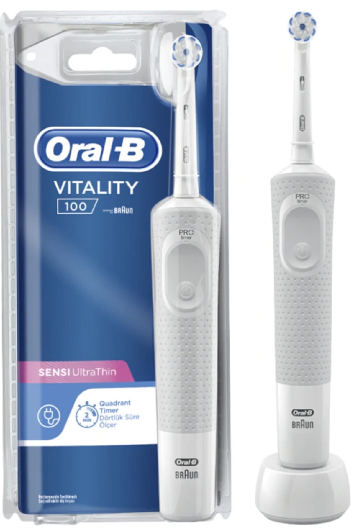 OralB Vitality D100 Beyaz Elektrikli Diş Fırçası