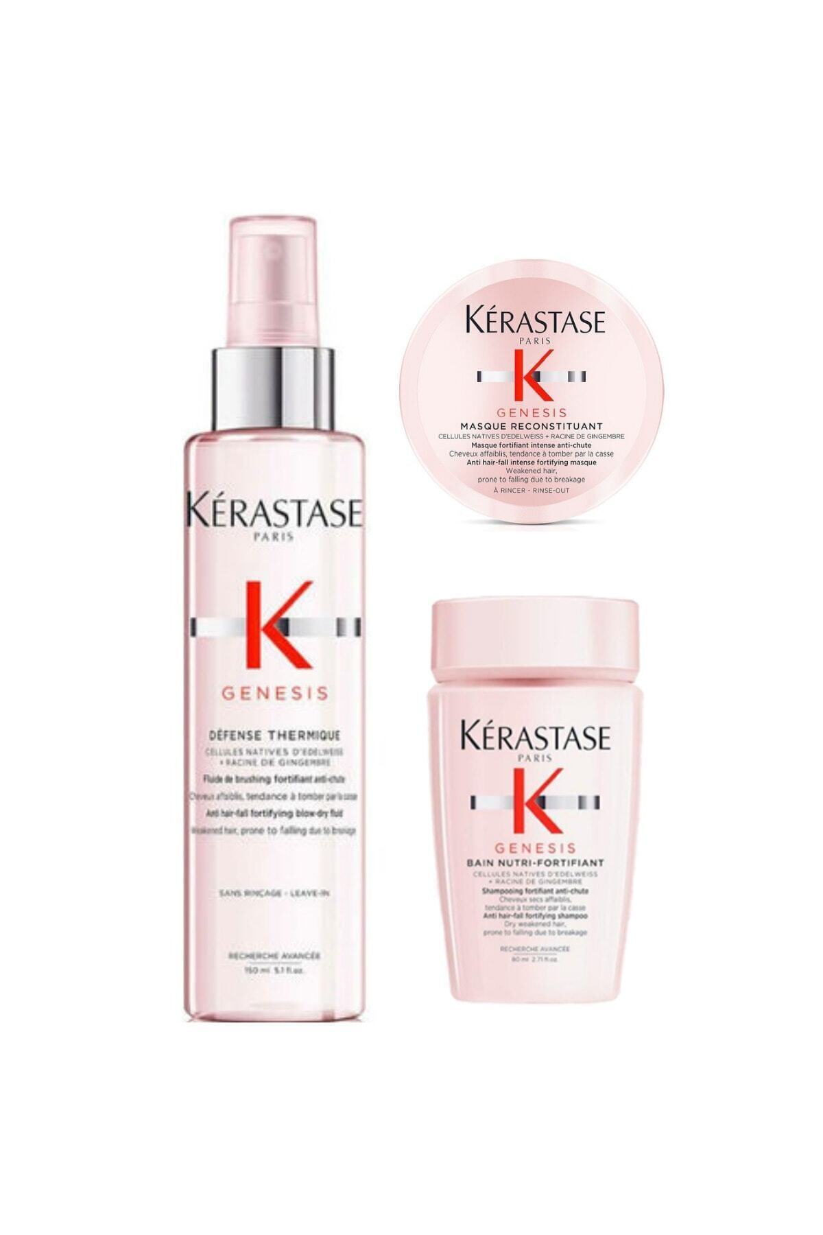 Kerastase Genesis Defense Thermique Sprey 150 Ml+ Reconstituant Maske 75ml+ Bain Nutri-fortifiant Şampuan 80ml