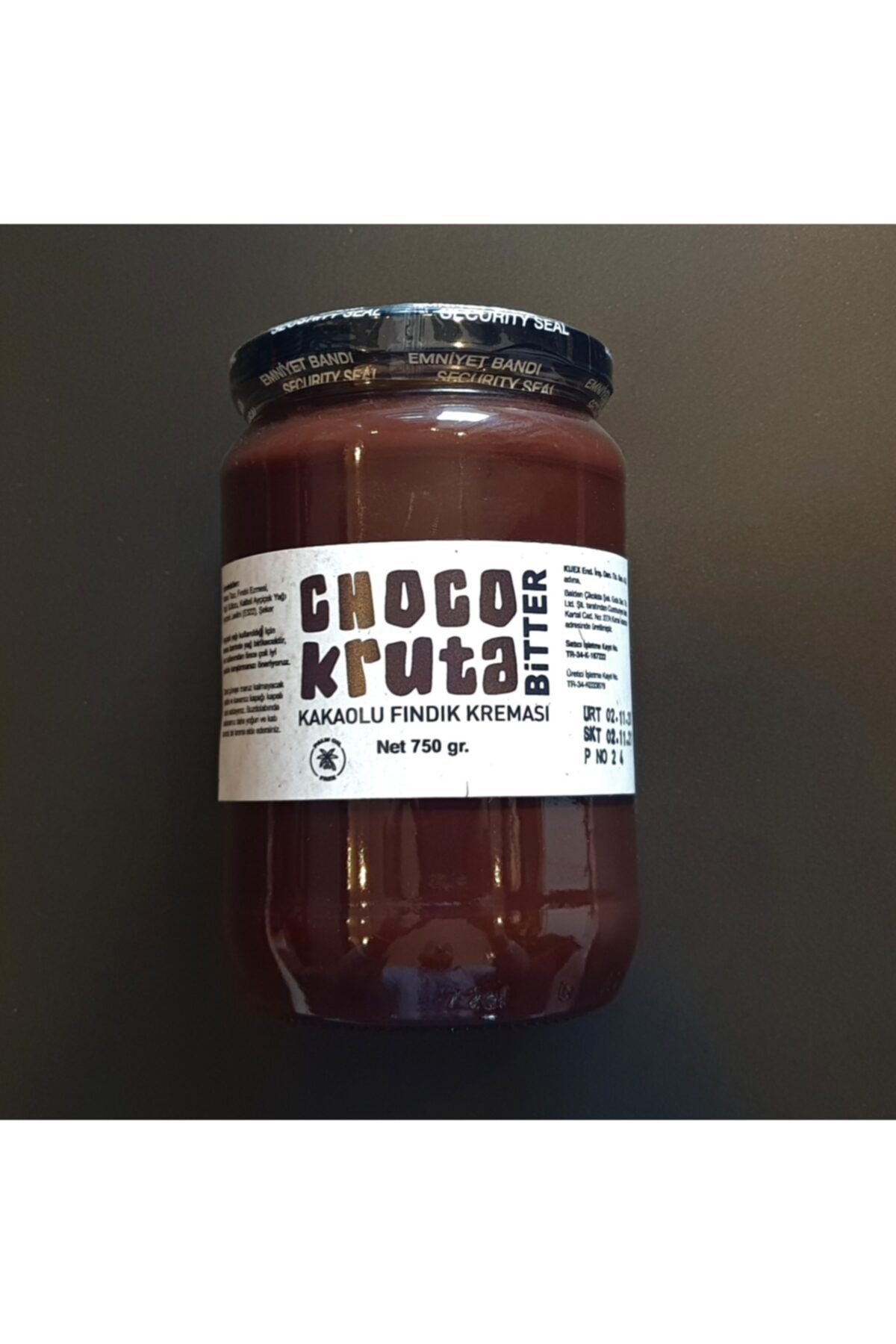 CHOCO KRUTA Krema Ventı Bitter Kakaolu Fındık Kreması (750 Gr.)