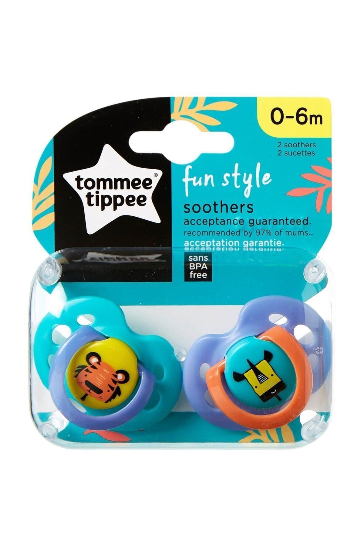 tommee tippee Fun Style Ortodontik Emzik 2'li 0-6 Ay