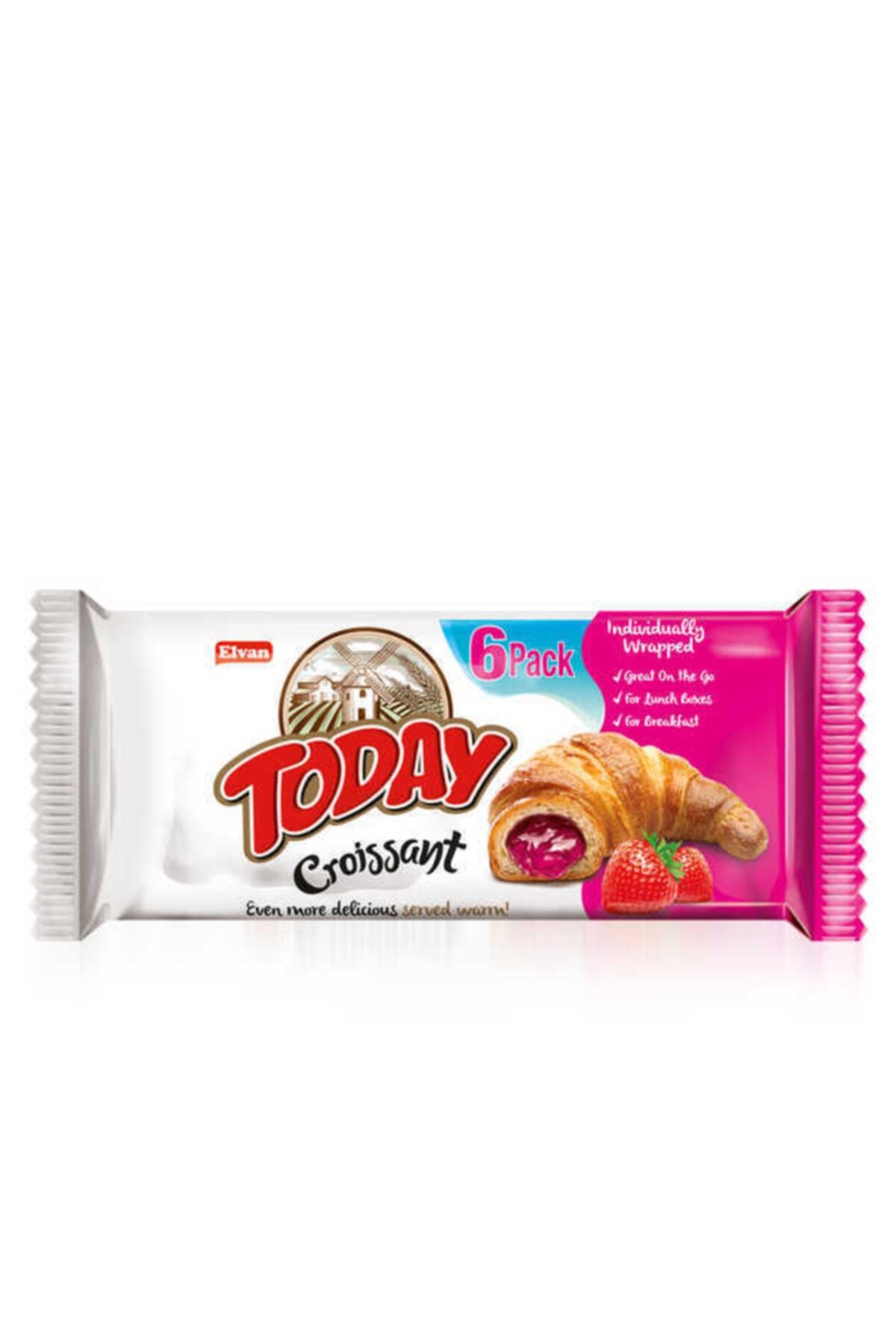Elvan Today Kruvasan Çilekli 40 Gr. 6 Adet (1 KUTU)