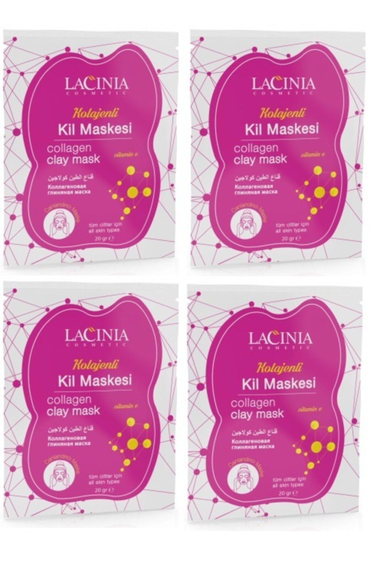 lacinia lacinia collagen kil maskesi 20gr 4 adet fiyati yorumlari trendyol