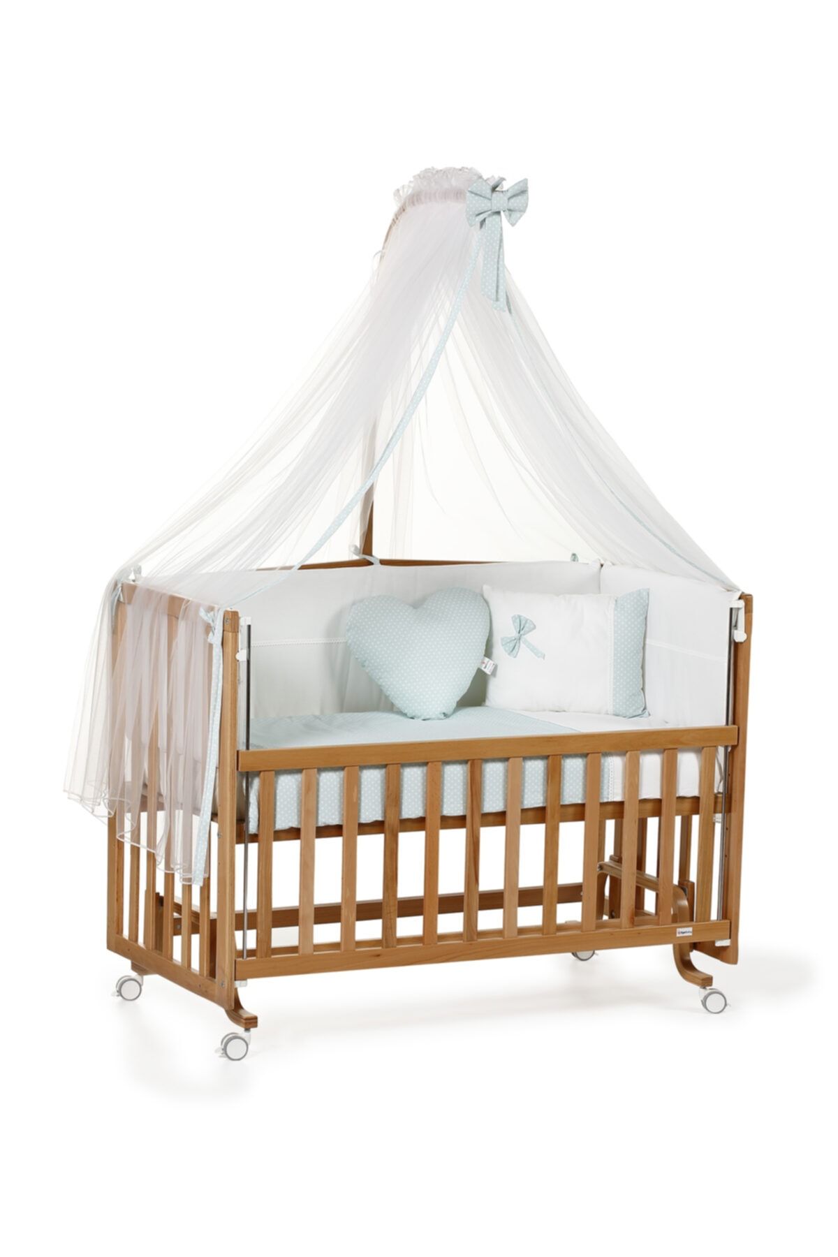 EGEBABY Ege Baby 2021 Collection Vernikli Karyola(60x120) -nil Yeşili Motherliness Uyku Setiyle