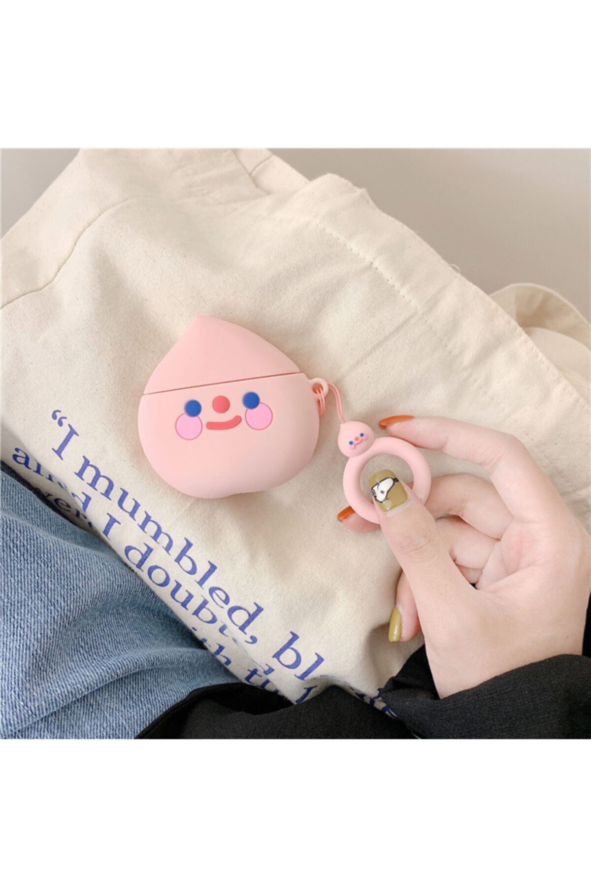 Bilişim Aksesuar Pembe Su Damlası Airpods 1. Ve 2. Nesil Uyumlu Silikon Kılıf