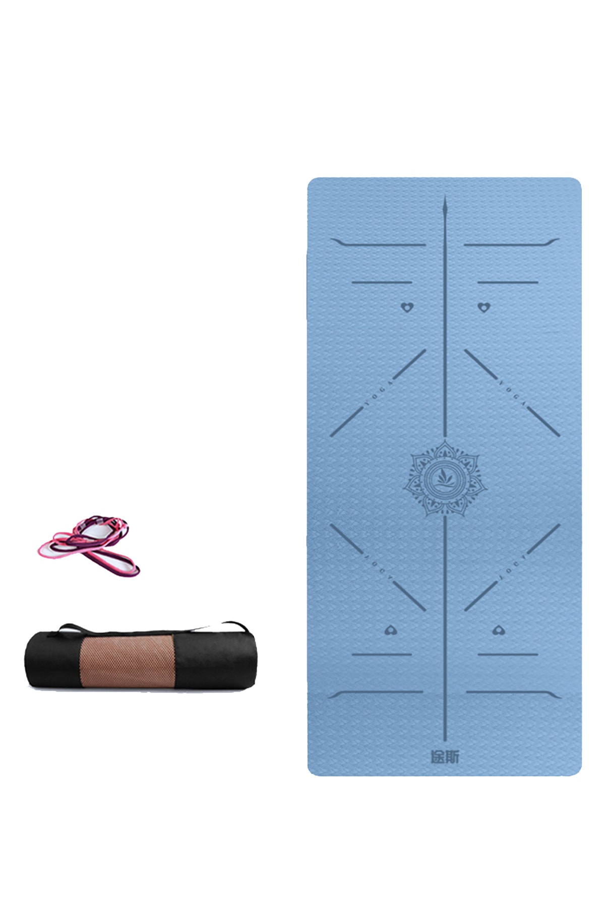 TUSI Mavi Yoga Matı Ve Pilates Minderi Tpe 183cmx0.8cmx68cm