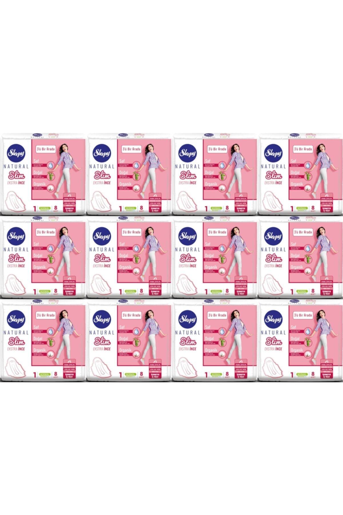 Sleepy Natural Slim Ekstra Ince Normal 8 Li Ped 12 Adet