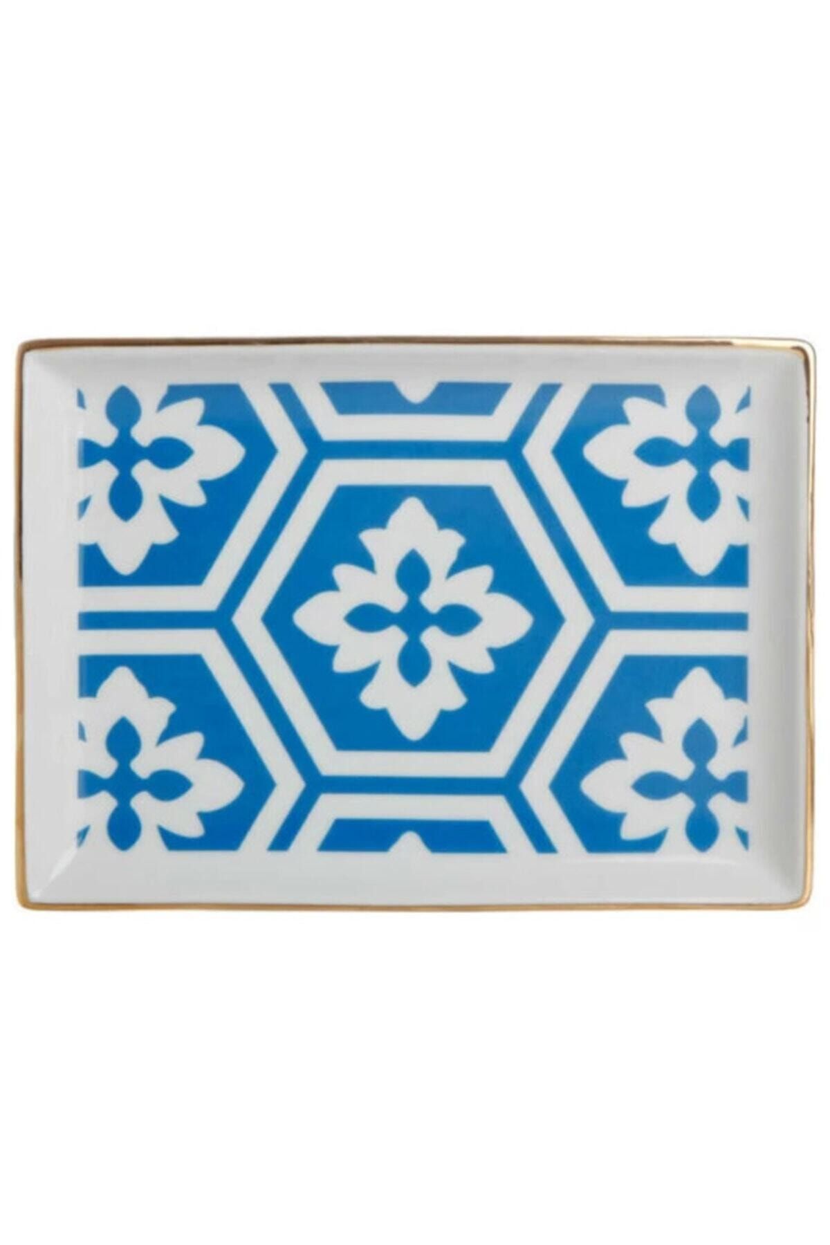 Porland Morocco Desen2 Mavi Kahvaltı Tabağı 18cm