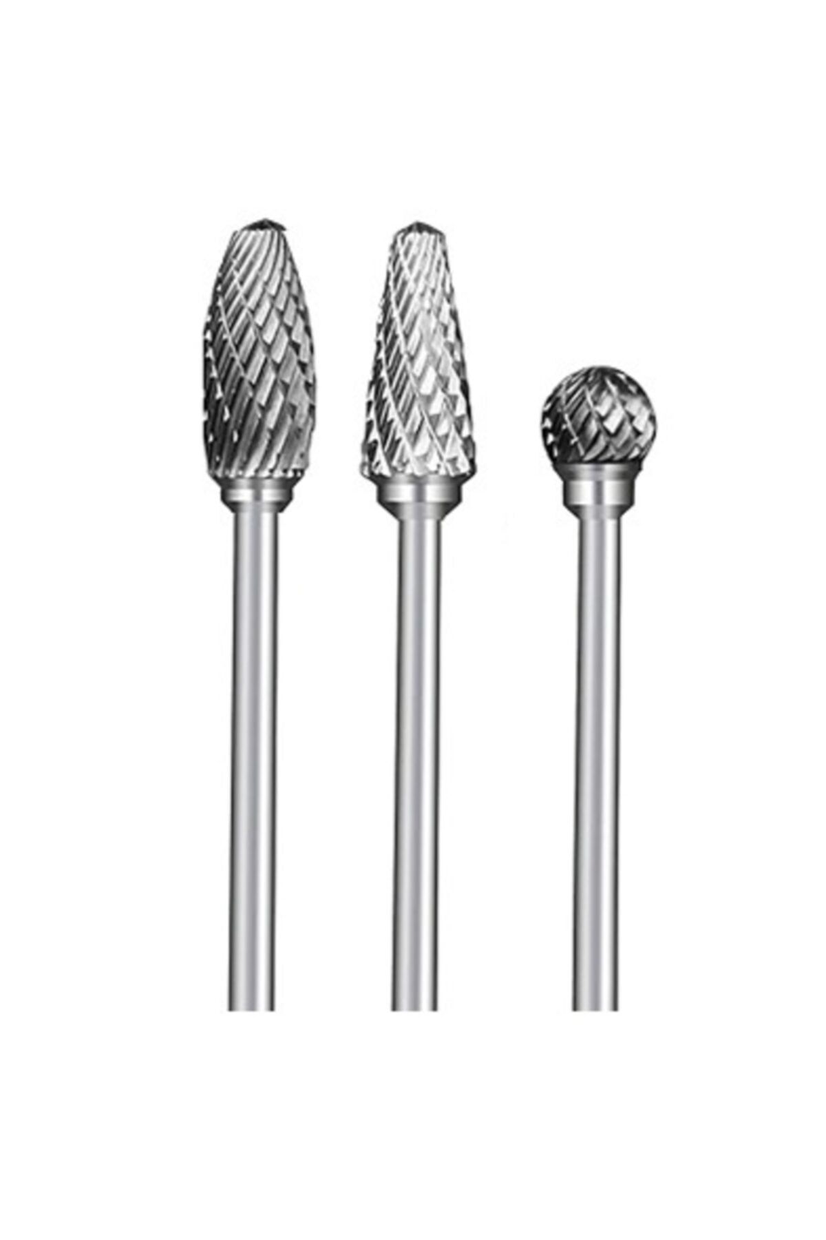 Depolife Kalıpçı Taşlama Carbide Cnc Router Için Freze Karbür Uç Sert Malzeme Takımı 3 Parça Set