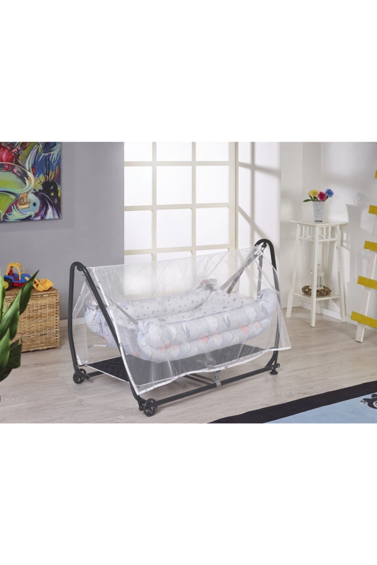 tomti bebe Gri Lüks Bebek Hamağı