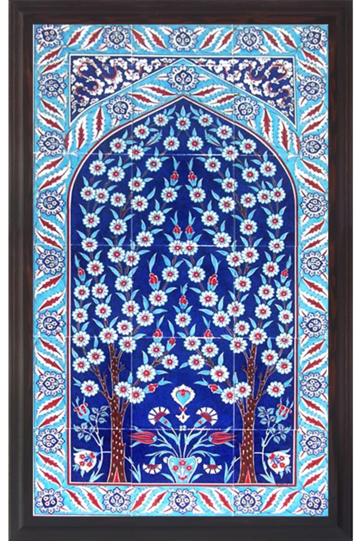 Armada Çini 60x100 Cm Ed 622 Kobalt Hayat Ağacı Çini Pano