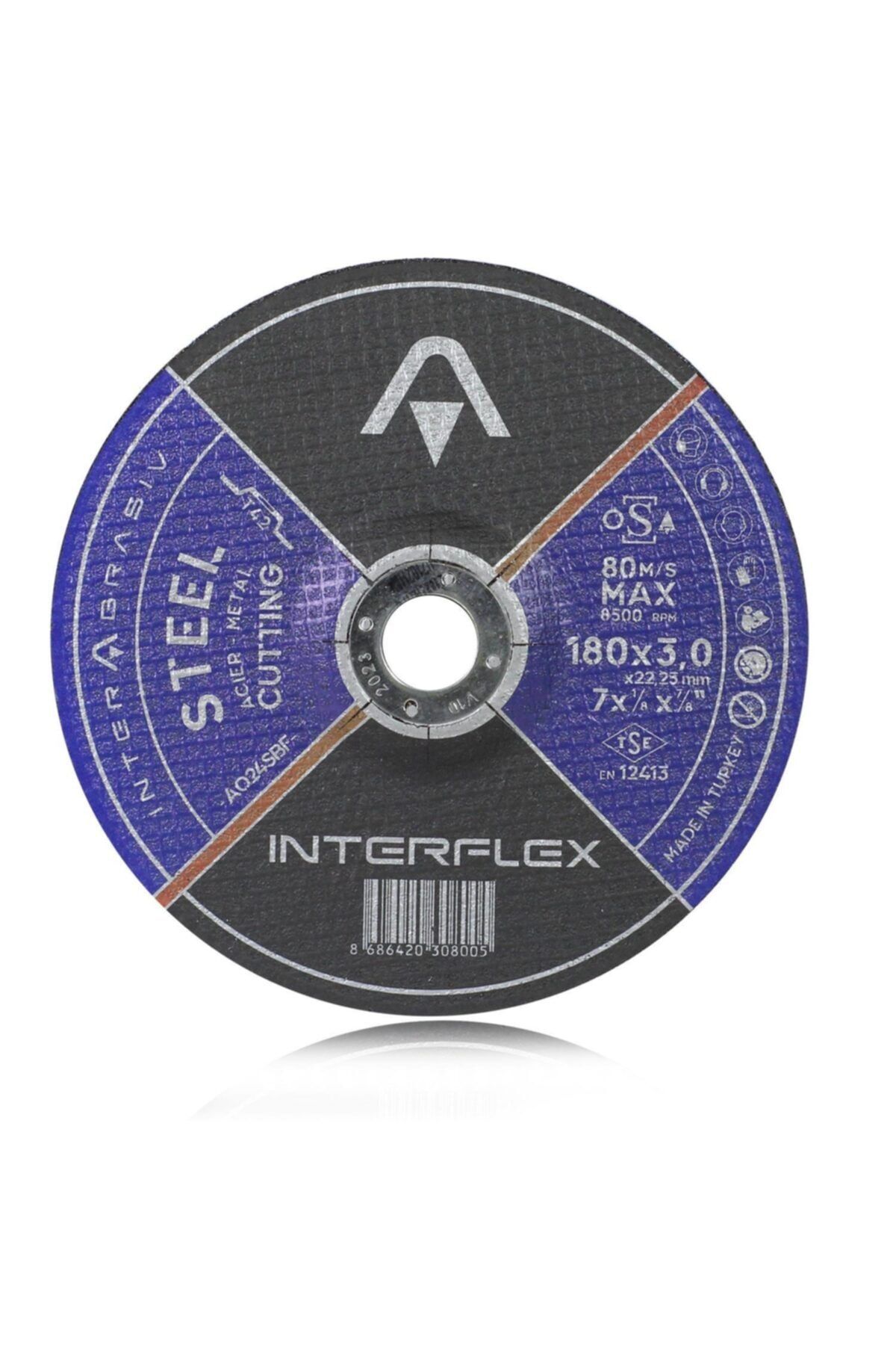 Badem10 5 Adet Interflex Inox Metal Kesici Taş Disk 180 X3.0 mm