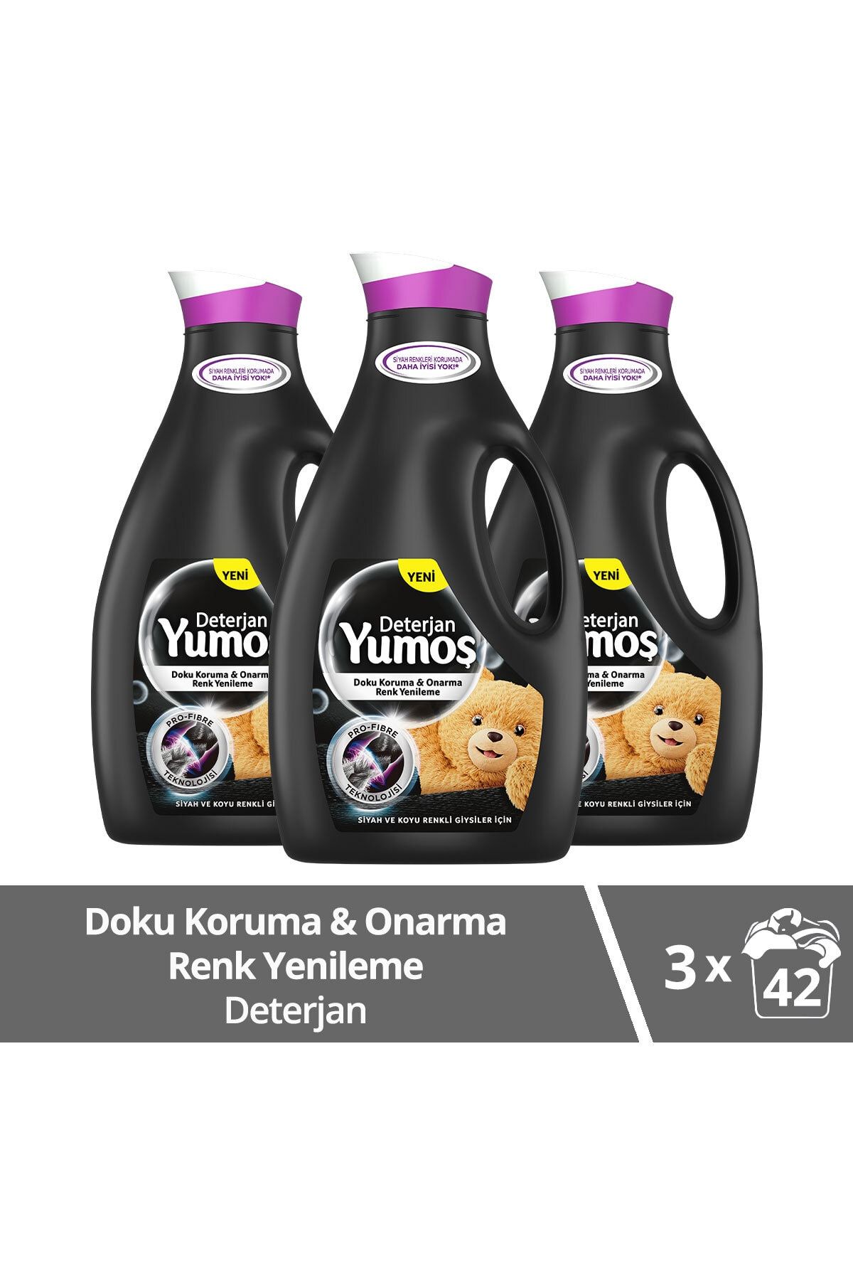 yumos sivi bakim camasir deterjani siyah ve koyu renkli giysiler icin 2520 ml x3 fiyati yorumlari trendyol