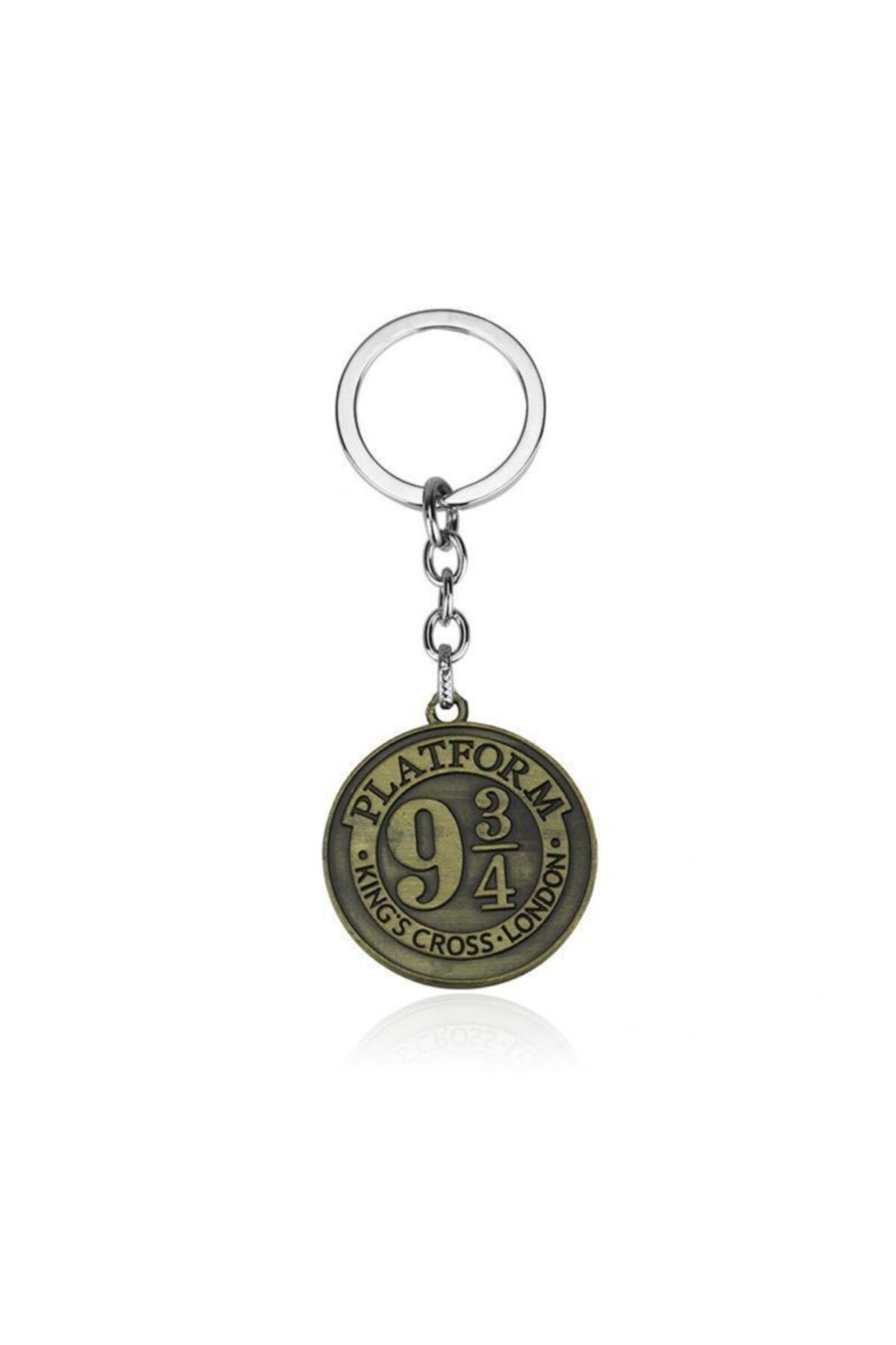AlpCollection Harry Potter Hogwarts Platform 9 3/4 Çeyrek Metal Anahtarlık