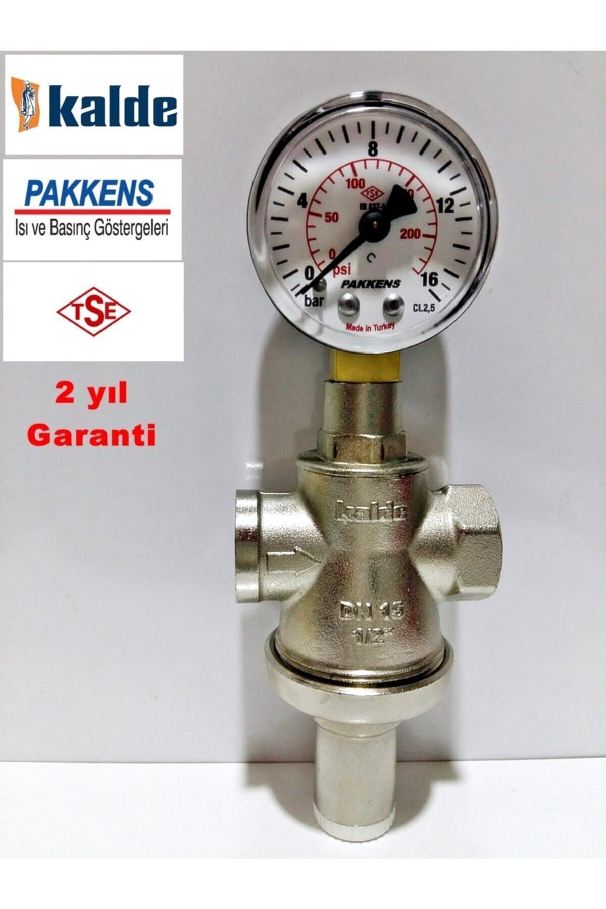 KALDE Su Basınç Düşürücü 1/2 Rekorsuz Dn15 +pakkens Manometre