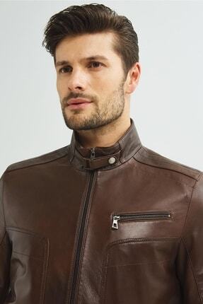 Unisex Kahverengi Hakiki Deri Mont Image 3