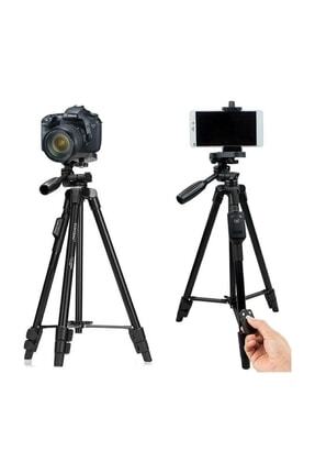 Profesyonel Kumandalı Tripod 146 Cm Telefon Ve Kamera Tutucu Bluetooth Kumandalı Çantalı Tripod Image 0