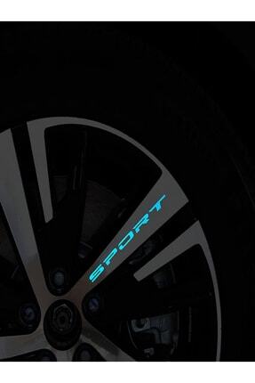 Sport Reflektörlü Yazı 7 Adet Oto Sticker Yapıştırma Oto Aksesuar Image 0