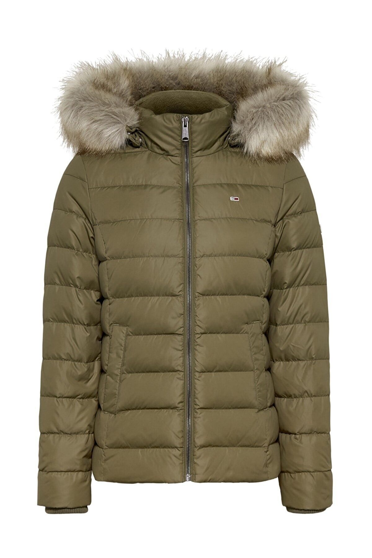 Tommy Hilfiger Winter Jacket Khaki Basic Trendyol