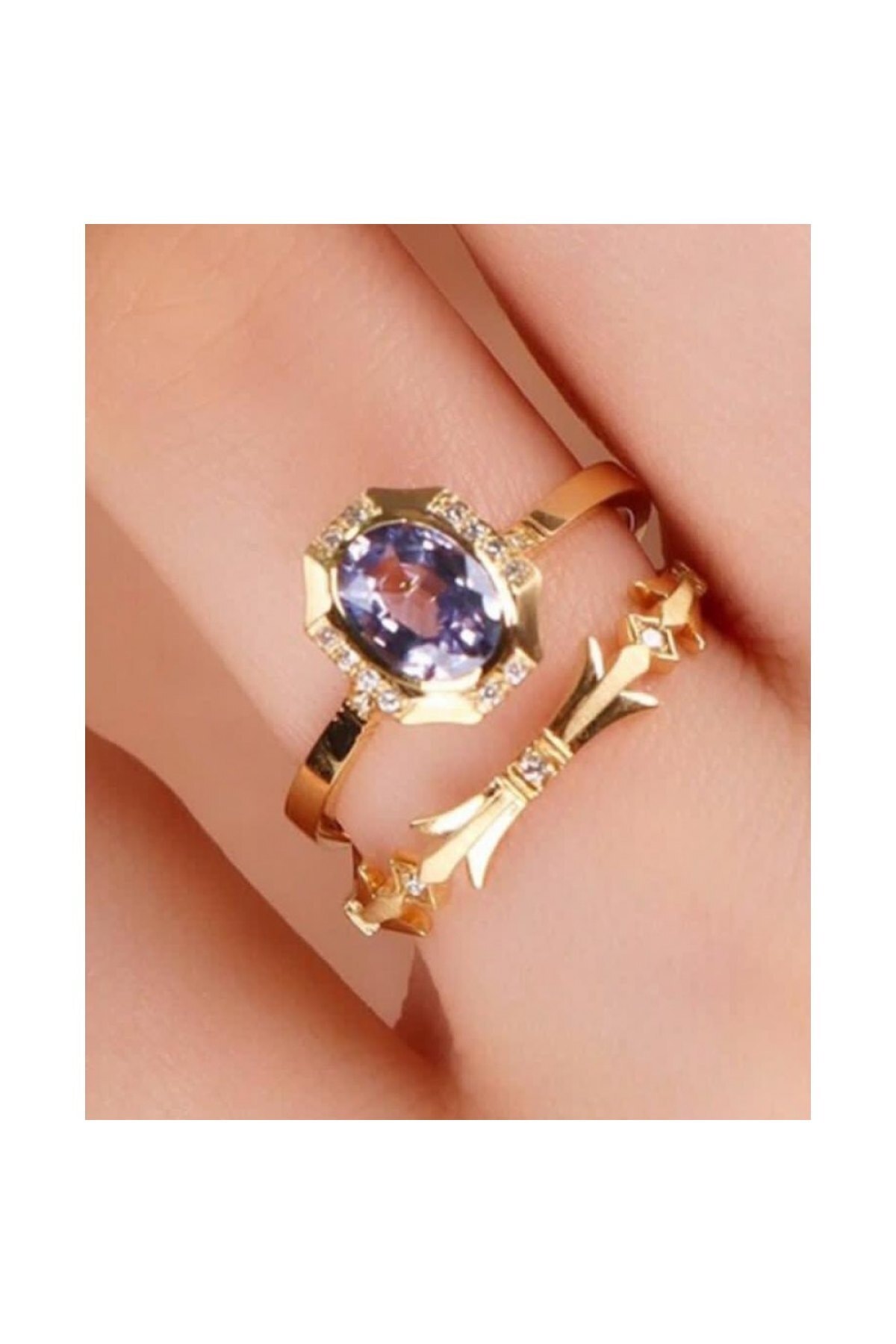 Abgar Özasi Mücevherat 0,98 Karat Spinel Ve Pırlantalı Vintage Yüzük