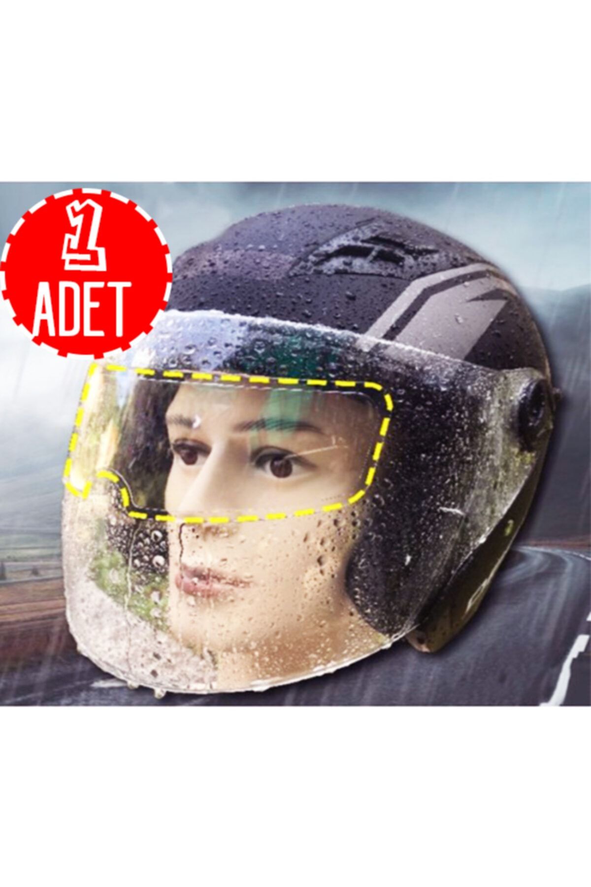Kaçmaz Ticaret Motosiklet Kaskı Için Yağmur Kaydırıcı (1 Adet)