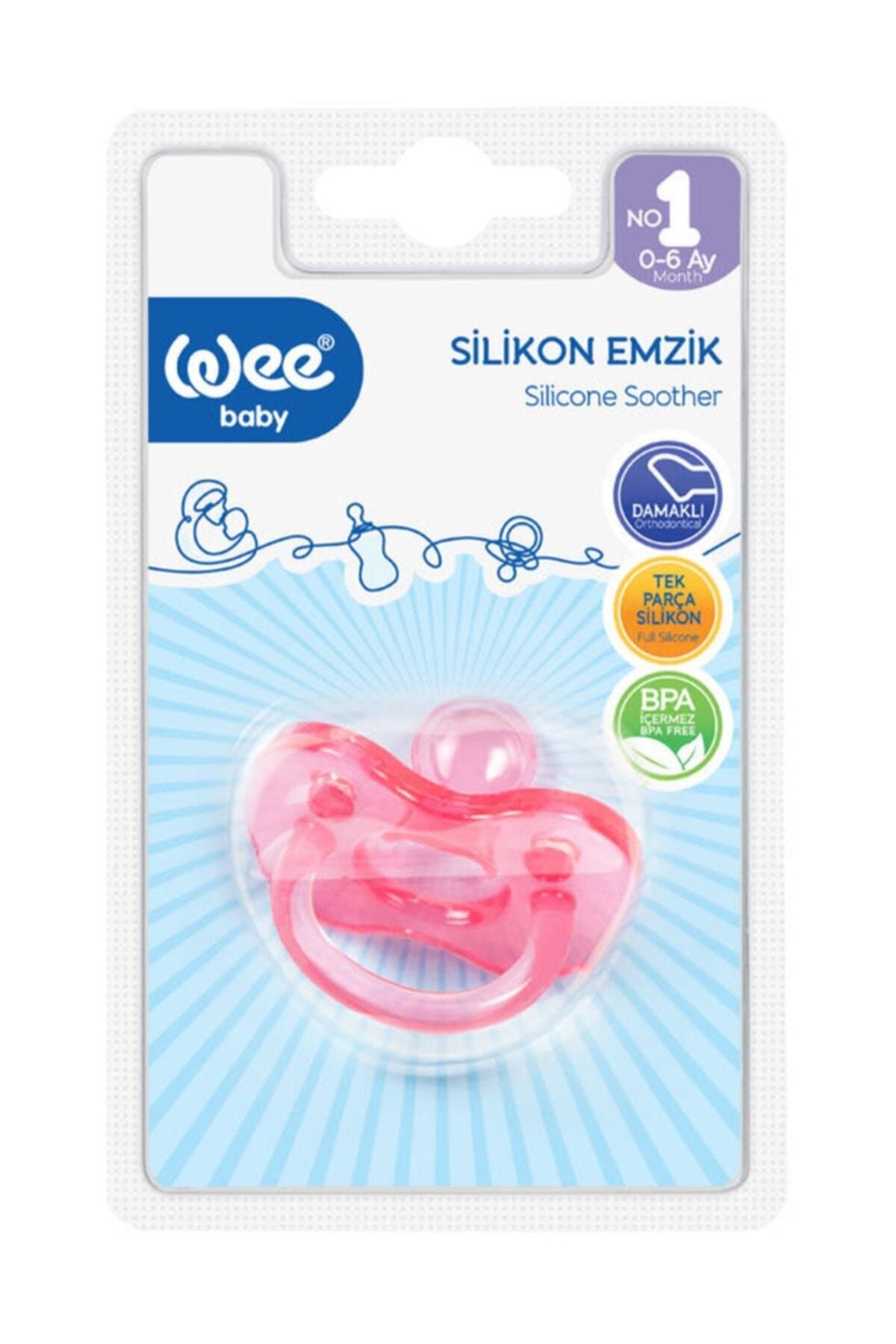 Wee Baby Silikon Emzik No:1 Pembe(0-6ay)