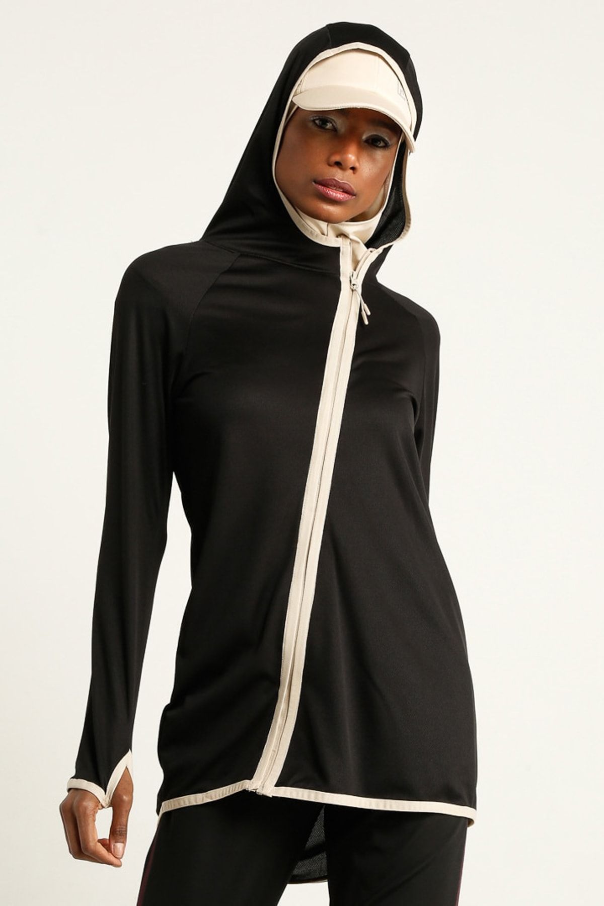 FD SPORTS Kadın Beyaz Fermuarlı Sweatshirt 1386906