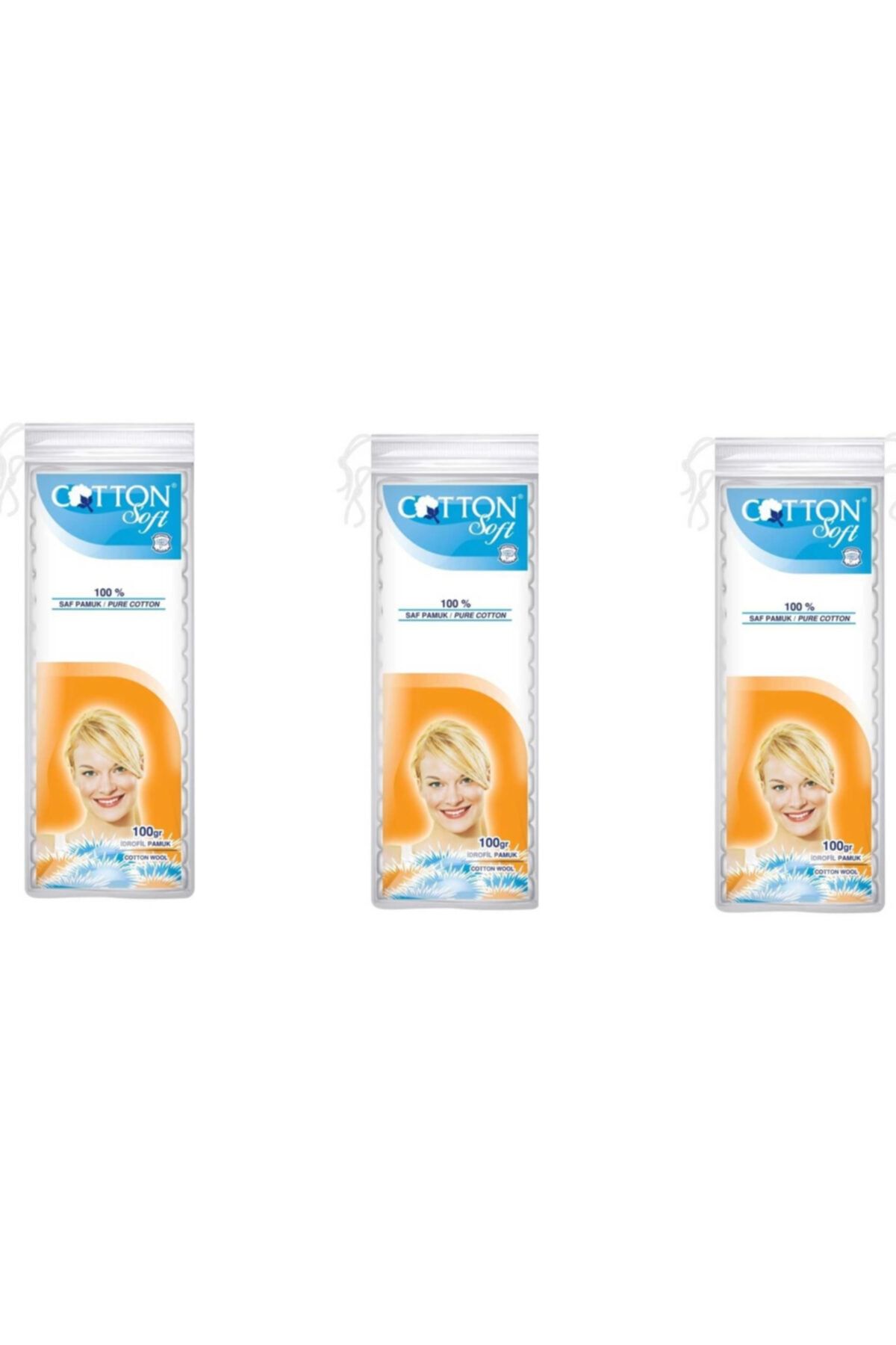 Cotton Soft Hidrofil Pamuk 100gr x 3 Adet