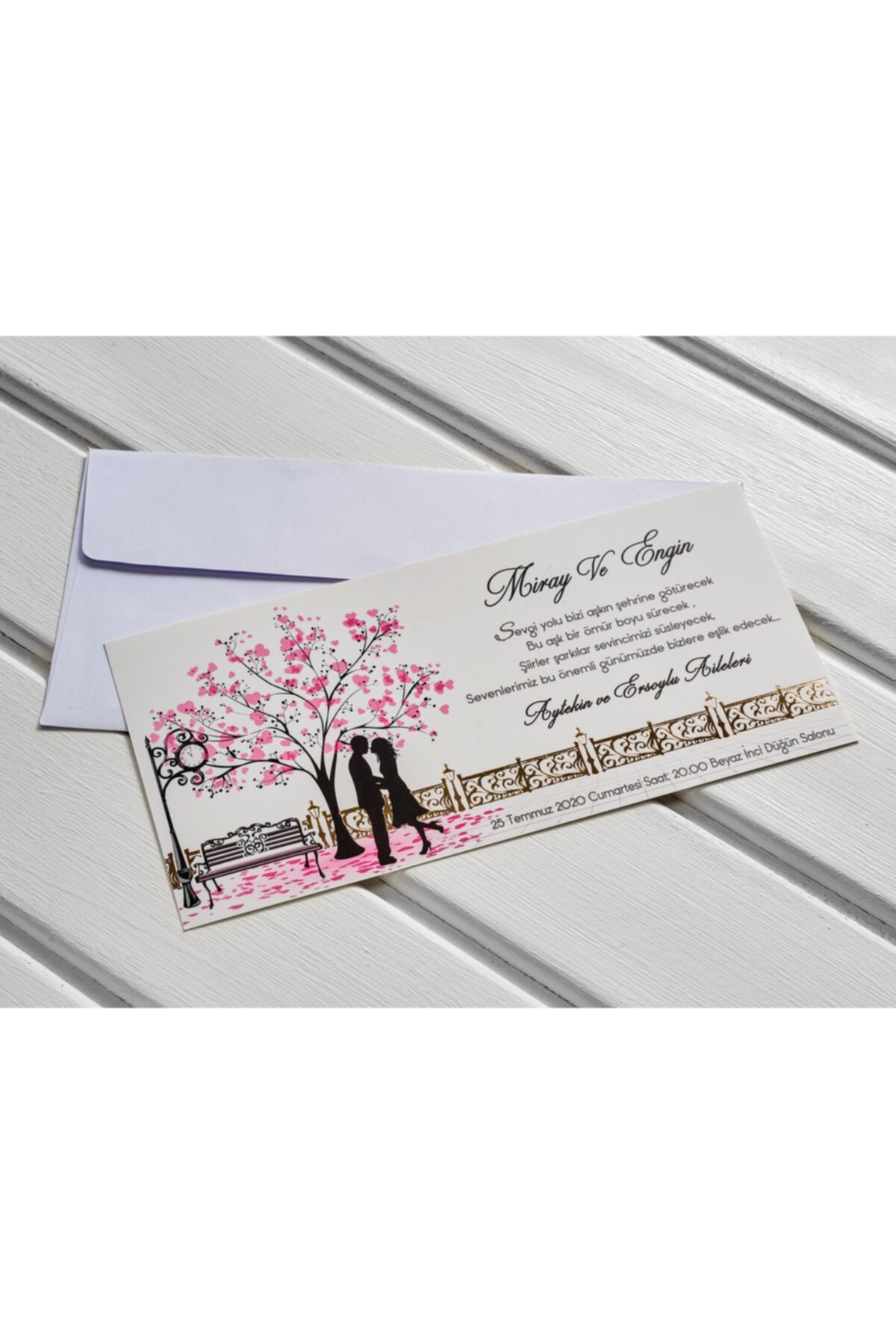 İKLİM DAVETİYE Iklim Nikah Nişan Düğün Davetiyesi 10415 - 100 Adet