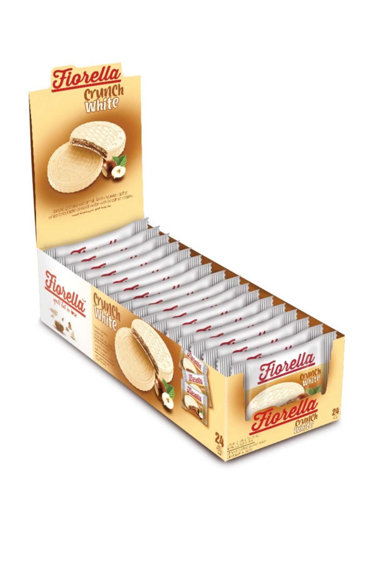 FIORELLA Crunch Beyaz Çikolatalı Gofret 20 gr  24'lü (1 Paket)