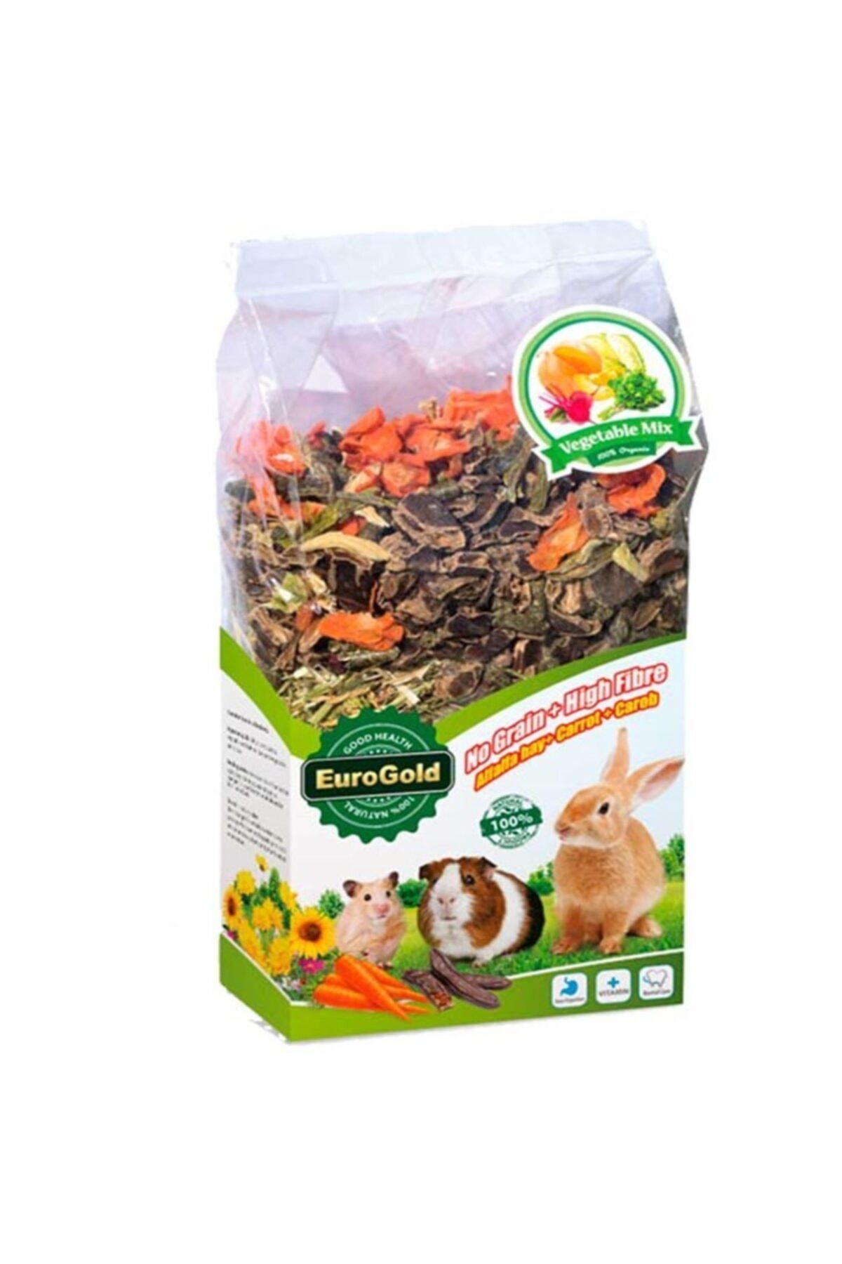 EuroGold Euro Gold Kemirgenler Için Tahılsız, Yüksek Lifli Yonca Ve Extra Sebze Karşımı
