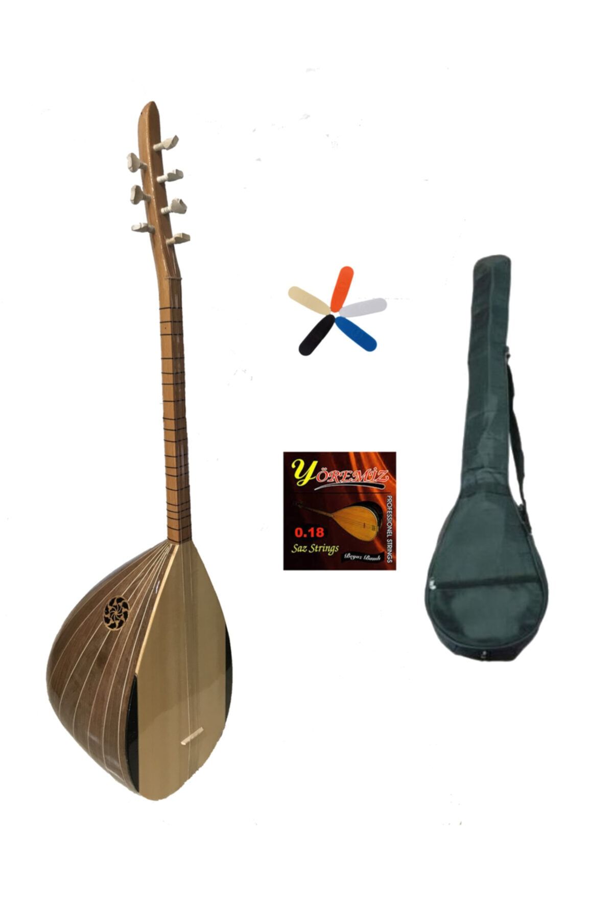 Bağlama Kısa Sap - Yedek Tel + Mızrap + Kılıf