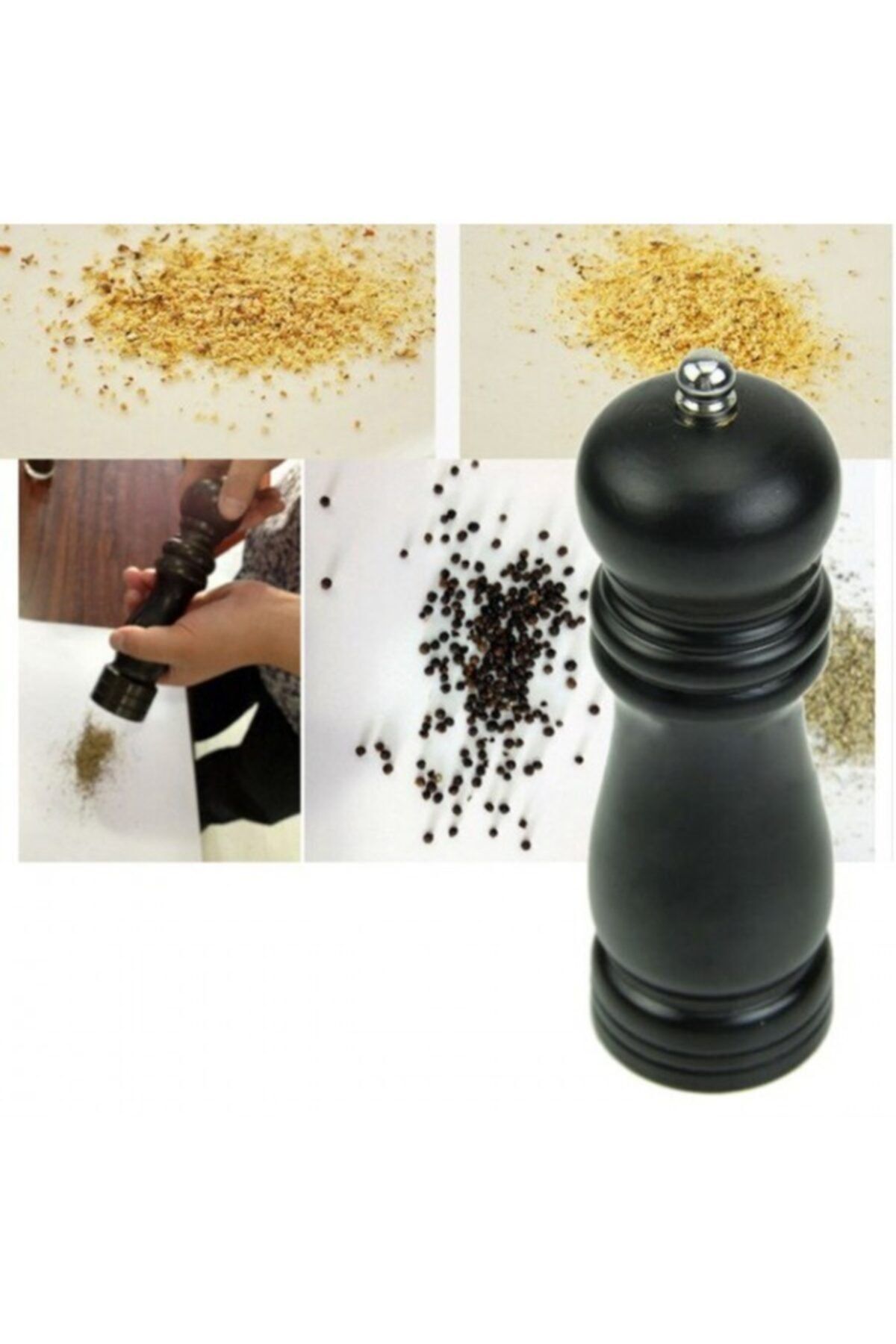 ÖzSima Ahşap Tuz Karabiber Öğütücü Değirmen (20 Cm)