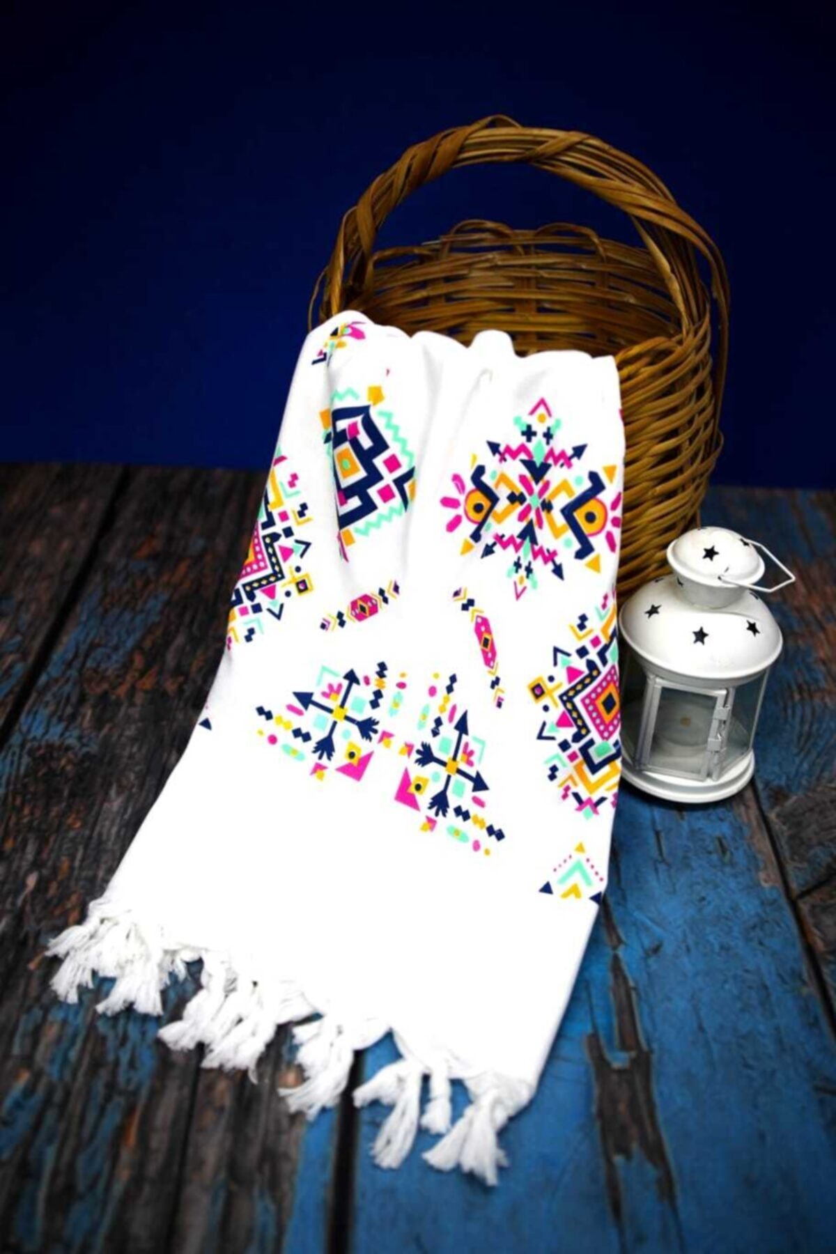 KISAYOL Bohem Bambu Peştemal, Plaj Havlusu, Şal, Pareo, Dekoratif Örtü 80 X 150