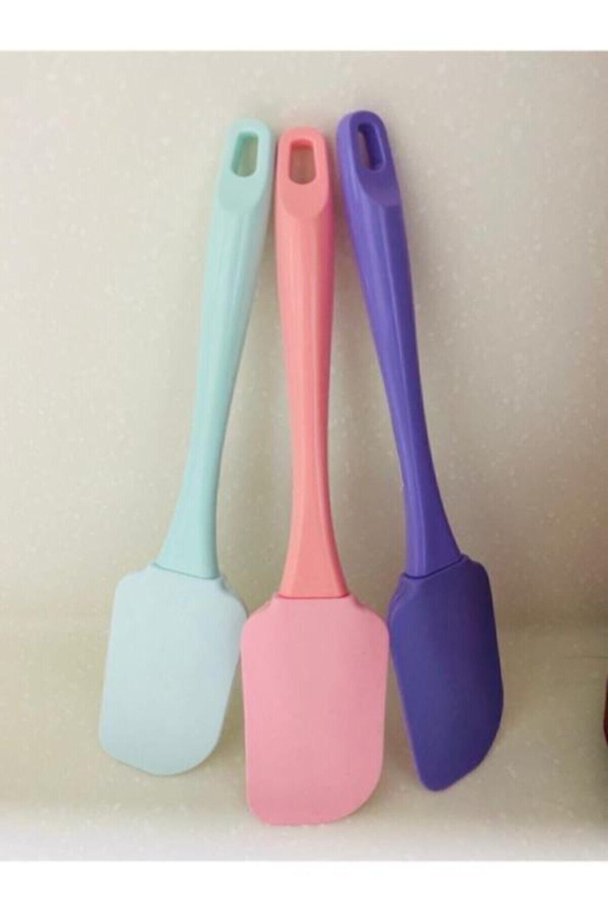 Layrol 3'lü Renkli Silikon Spatula Seti
