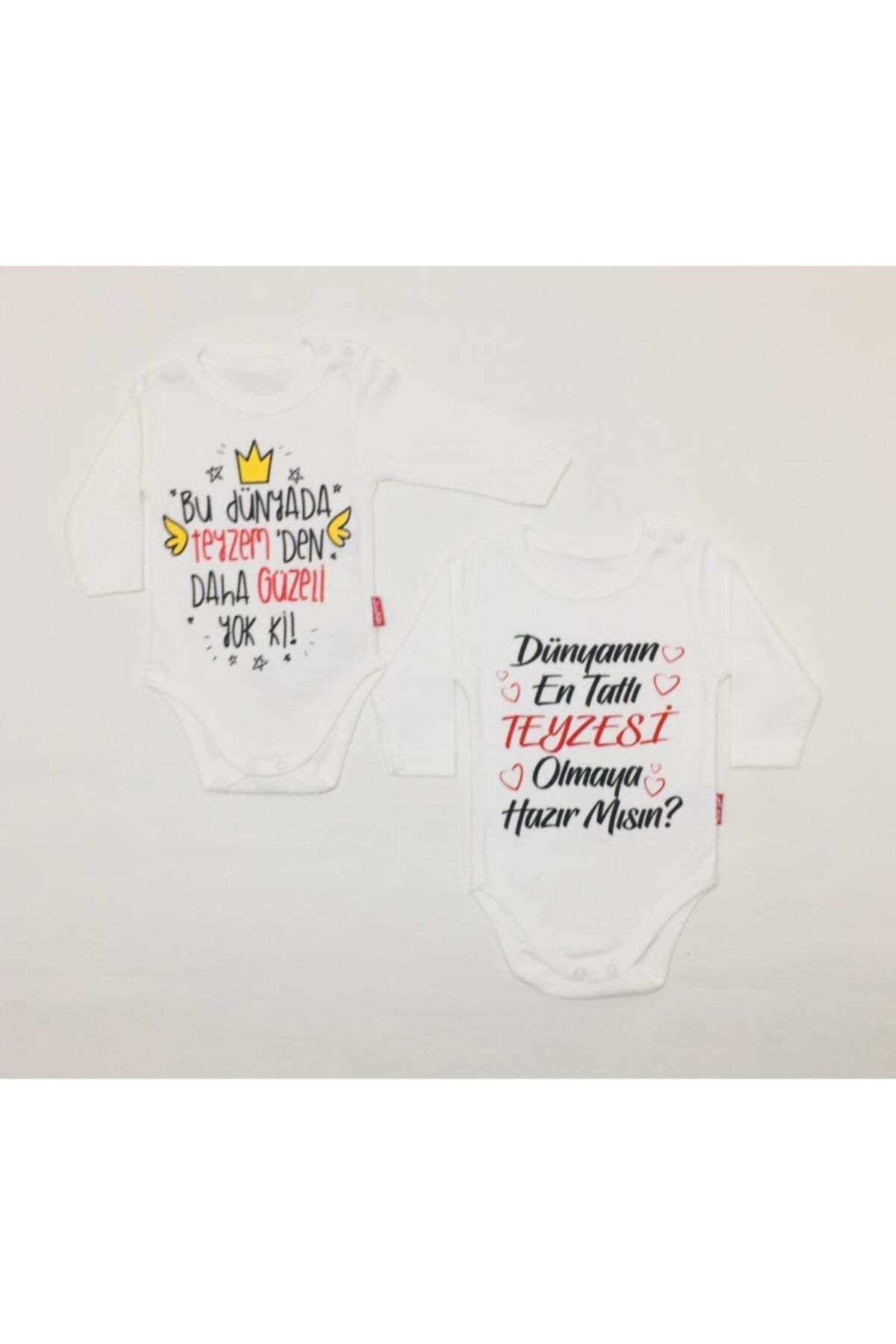babixkids Kız Bebek Teyze Yazılı Pamuk Çıtçıtlı Badi 2 Adet