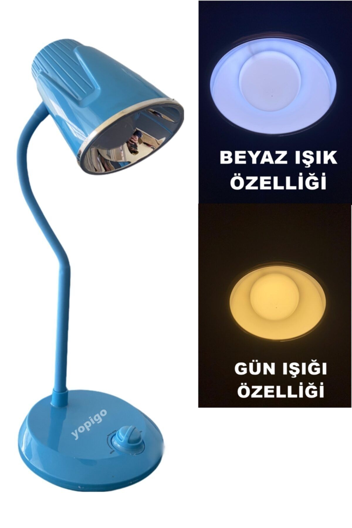 yopigo St-7793 Ayarlanabilir Çift Yönlü Ultra Spiralli Şarjlı Çalışma Masa Lambası 30smd Led