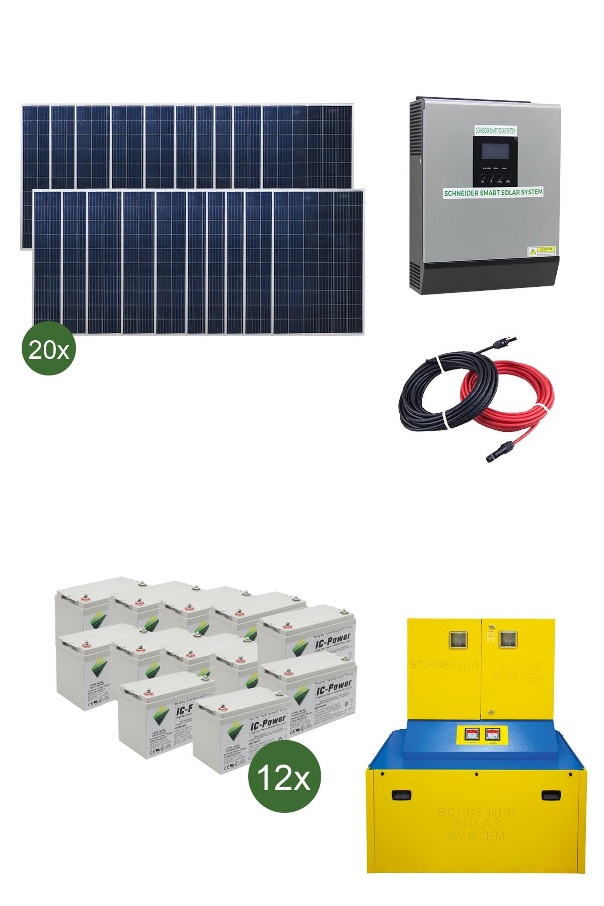 SCHNEIDER 10.000w / 10kw Solar Sistem